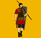 Dibujo Soldado romano pintado por Fer