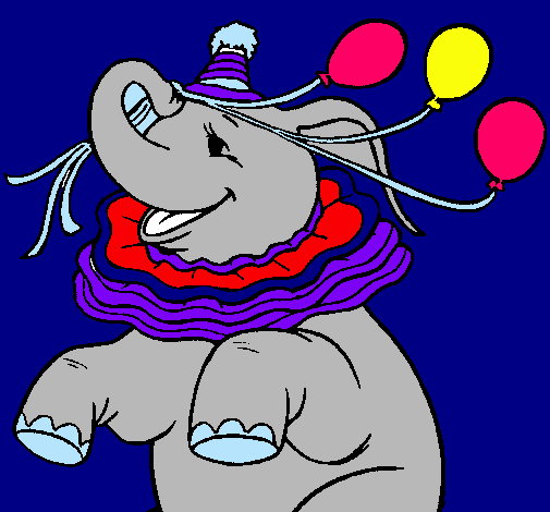 Elefante con 3 globos