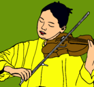 Dibujo Violinista pintado por marialucia