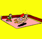 Dibujo Lucha en el ring pintado por ainhoanavarrete