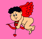 Dibujo Cupido pintado por cecilia