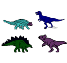 Dibujo Dinosaurios de tierra pintado por tiranaosuriosechania