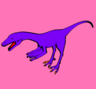 Dibujo Velociraptor II pintado por irupe