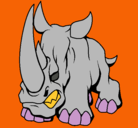 Dibujo Rinoceronte II pintado por carlos