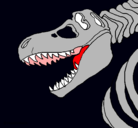 Dibujo Esqueleto tiranosaurio rex pintado por camilalopez