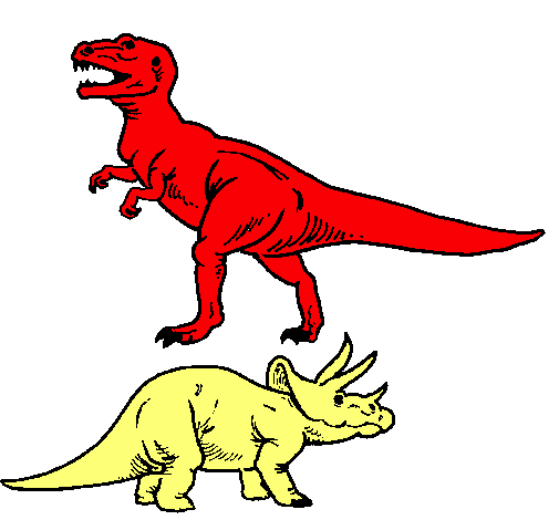 Triceratops y tiranosaurios rex