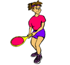 Dibujo Chica tenista pintado por paolavalentinagonzales