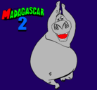 Dibujo Madagascar 2 Gloria pintado por gorda