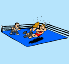Dibujo Lucha en el ring pintado por davidblas
