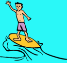 Dibujo Surfista pintado por camila