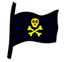 Dibujo Bandera pirata pintado por ArelyGetsemaniSilva