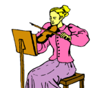 Dibujo Dama violinista pintado por sofia