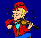 Dibujo Duende tocando el violín pintado por eric