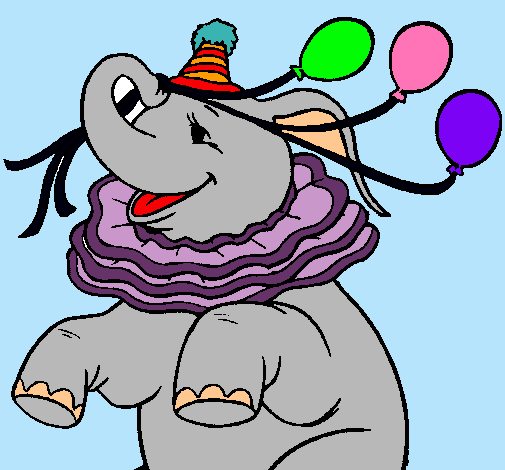 Elefante con 3 globos