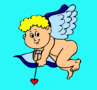 Dibujo Cupido pintado por valeria