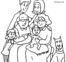 Dibujo Familia pintado por Karin