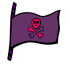 Dibujo Bandera pirata pintado por genesis