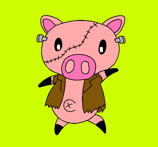 Cerdito graffiti frankensteint