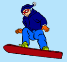 Dibujo Snowboard pintado por mesi