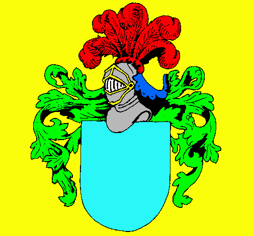 Escudo de armas y casco