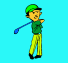 Dibujo Jugador de golf pintado por Paulina