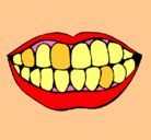 Dibujo Boca y dientes pintado por jhonnyperez