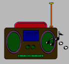 Dibujo Radio cassette 2 pintado por dani