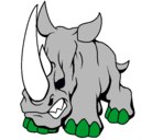 Dibujo Rinoceronte II pintado por PACO