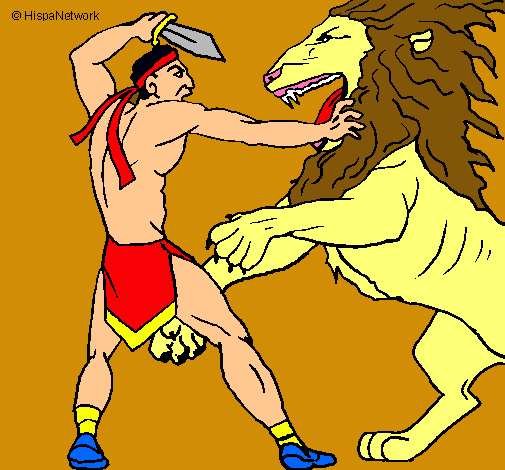 Gladiador contra león