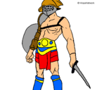 Dibujo Gladiador pintado por brayan