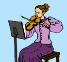 Dibujo Dama violinista pintado por gladiz