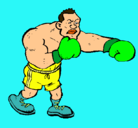 Dibujo Boxeador pintado por pau