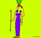 Dibujo Hathor pintado por felipe