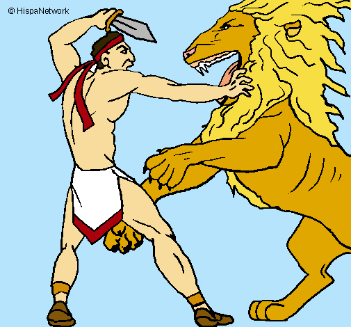 Gladiador contra león