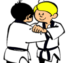 Dibujo Judo amistoso pintado por JOSEFINA