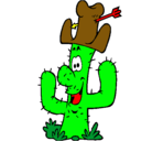 Dibujo Cactus con sombrero pintado por ALVARO