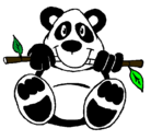 Dibujo Oso panda pintado por carla