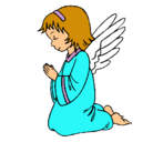 Dibujo Ángel orando pintado por yesenia