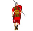 Dibujo Soldado romano pintado por bardock