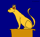 Dibujo Gato egipcio II pintado por JOEL