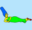 Dibujo Marge pintado por gissel