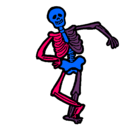 Dibujo Esqueleto contento pintado por tamarag.g.