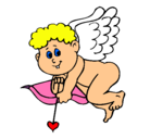 Dibujo Cupido pintado por felisdiadesavalentin