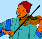Dibujo Violinista pintado por Reby