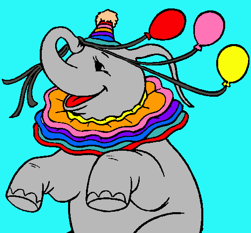 Elefante con 3 globos