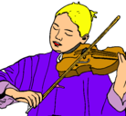Dibujo Violinista pintado por ana