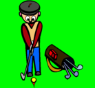 Dibujo Jugador de golf II pintado por rogerixavi