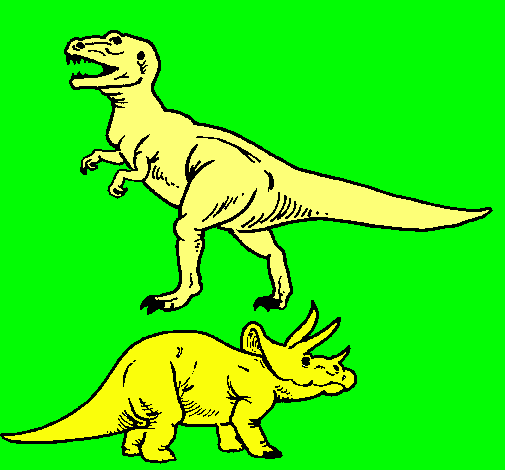 Triceratops y tiranosaurios rex