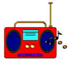 Dibujo Radio cassette 2 pintado por kelly