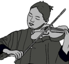 Dibujo Violinista pintado por ana